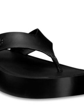 Tory Burch Black Platform Flip Flop Sandals